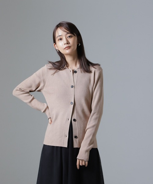 セール】静電気軽減毛玉抑制衿付きカーディガン（カーディガン/ボレロ