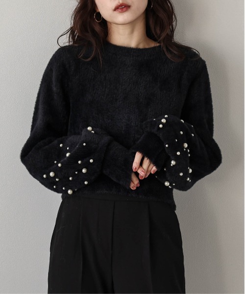 AMELY(エミリー)の「2wayパール袖ニットカーディガン(ニット/セーター・レディース・アイボリー/ブラック/グレー・フリー)」の18枚目の写真