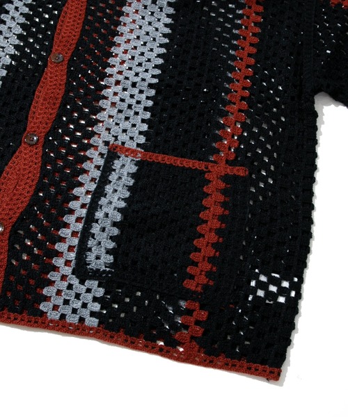 CUBE SUGAR（キューブシュガー）の「CUBE SUGAR/キューブシュガー　クロシェットライン襟付きCD（カーディガン/ボレロ・レディース・ナチュラル/ブラック・FREE）」の6枚目の写真