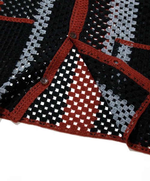 CUBE SUGAR（キューブシュガー）の「CUBE SUGAR/キューブシュガー　クロシェットライン襟付きCD（カーディガン/ボレロ・レディース・ナチュラル/ブラック・FREE）」の7枚目の写真