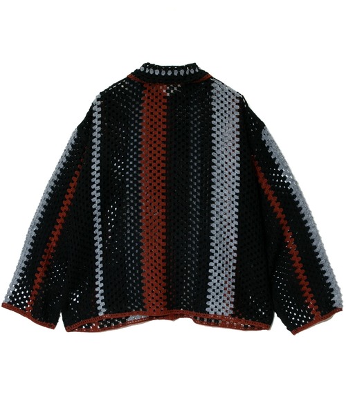 CUBE SUGAR（キューブシュガー）の「CUBE SUGAR/キューブシュガー　クロシェットライン襟付きCD（カーディガン/ボレロ・レディース・ナチュラル/ブラック・FREE）」の8枚目の写真