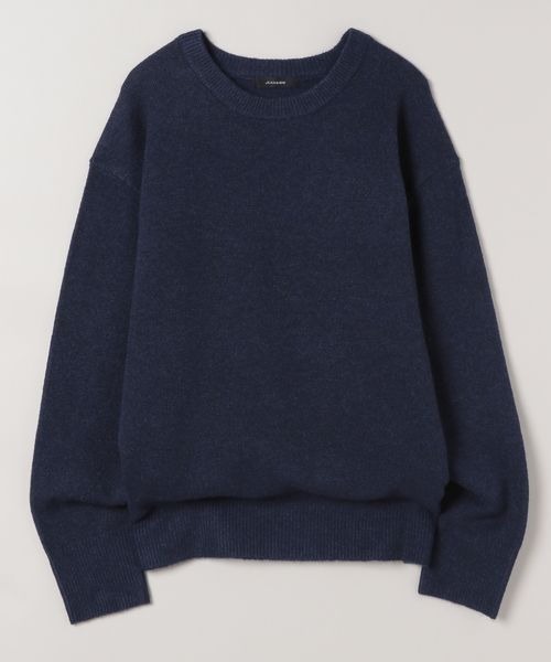 JEANASIS(ジーナシス)の「ウールブレンドブライトクルーネックプルオーバー/260081(ニット/セーター・レディース・イエロー/ブラウン/ピンク/チャコールグレー/パープル/オレンジ/ネイビー・FREE)」の4枚目の写真