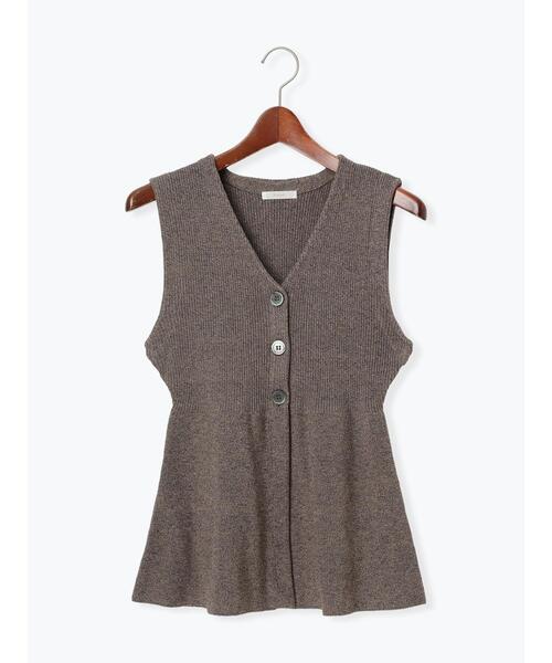 Te chichi（テチチ）の「メランジペプラムニットジレ（ニット/セーター・レディース・ブラウン/ブラック・F）」の17枚目の写真