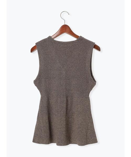 Te chichi（テチチ）の「メランジペプラムニットジレ（ニット/セーター・レディース・ブラウン/ブラック・F）」の18枚目の写真