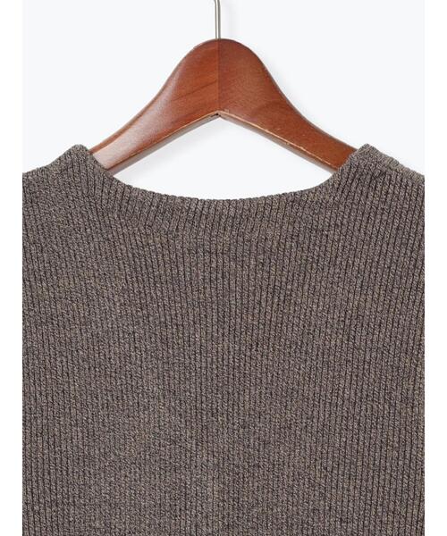 Te chichi（テチチ）の「メランジペプラムニットジレ（ニット/セーター・レディース・ブラウン/ブラック・F）」の3枚目の写真