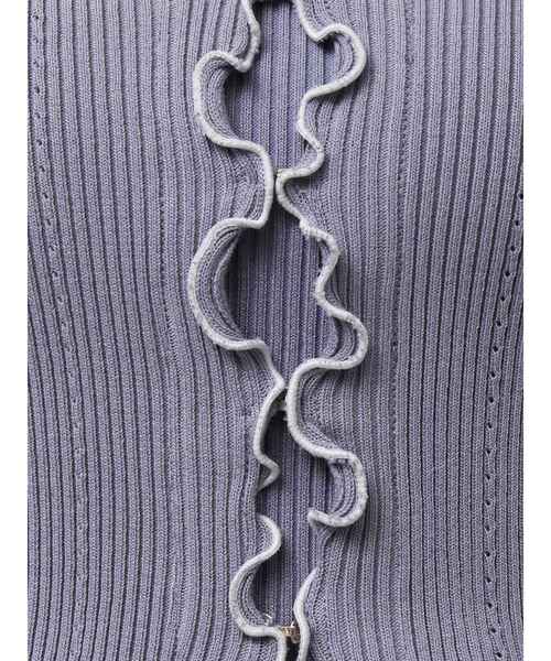 MERCURYDUO（マーキュリーデュオ）の「配色メローフリルニットカーデ（カーディガン/ボレロ・レディース・ライトグレー/ブラック/ブルー・FREE）」の22枚目の写真