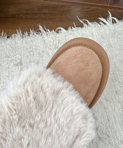 AsRiRe（アスリレイ）の「2way フェイクファームートンブーツ（ブーツ・レディース・ブラウン/グレー・S/M/L）」の17枚目の写真