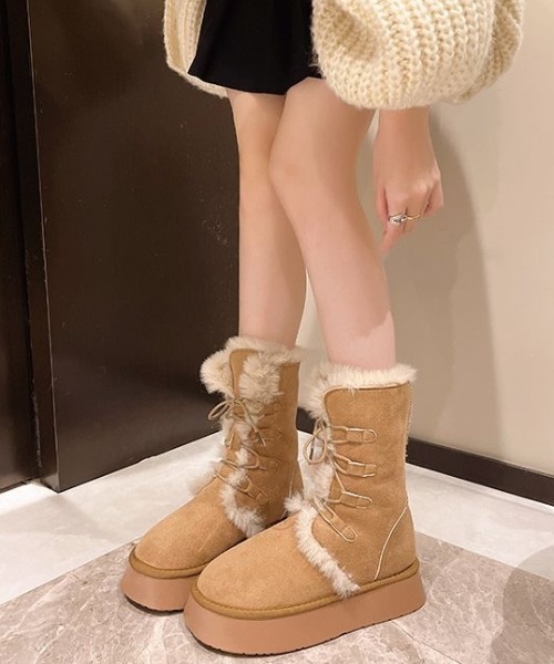 セール】2way フェイクファームートンブーツ（ブーツ）｜AsRiRe