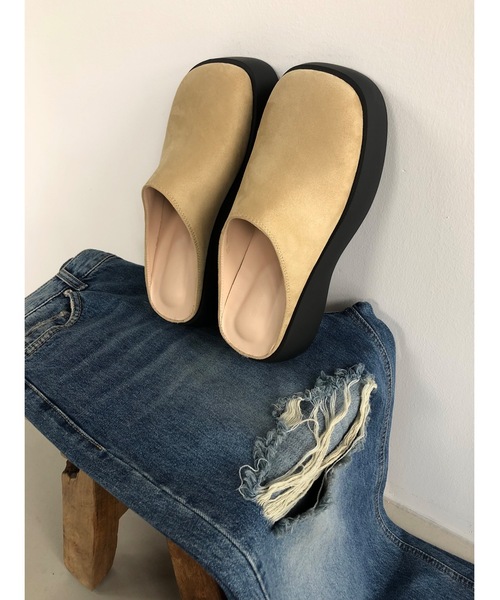 Didot.showroom（ディドット ショールーム）の「バルキーサボローファー（スリッポン・レディース・ブラック/アイボリー/ベージュ・24.5cm/24cm/23.5cm/23cm/22.5cm/25cm）」の16枚目の写真