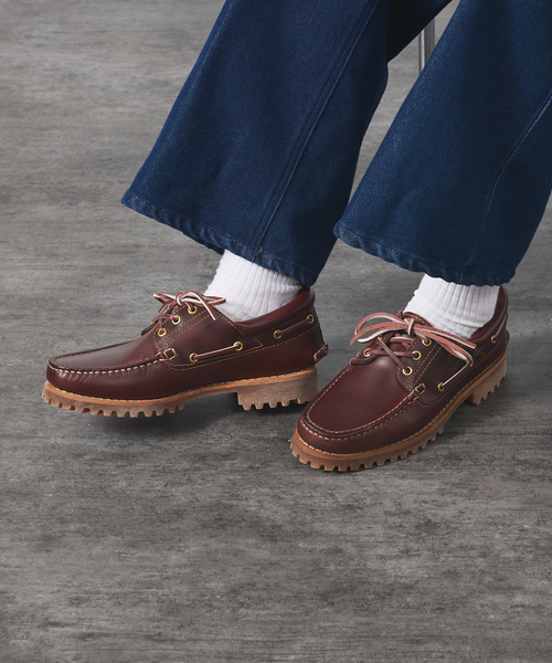 Timberland(ティンバーランド)の「【Timberland/ティンバーランド】Authentics 3 Eye Classic/3EYE CLASSIC LUG/スリーアイ クラシック(モカシン/デッキシューズ・メンズ・ブラウン/ボルドー・7/8/9)」の19枚目の写真