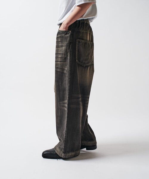 watapo ⭐️ルイス　FADEイージーバギーデニムパンツ　25SS セール】FADEイージーバギーデニムパンツ（デニムパンツ
