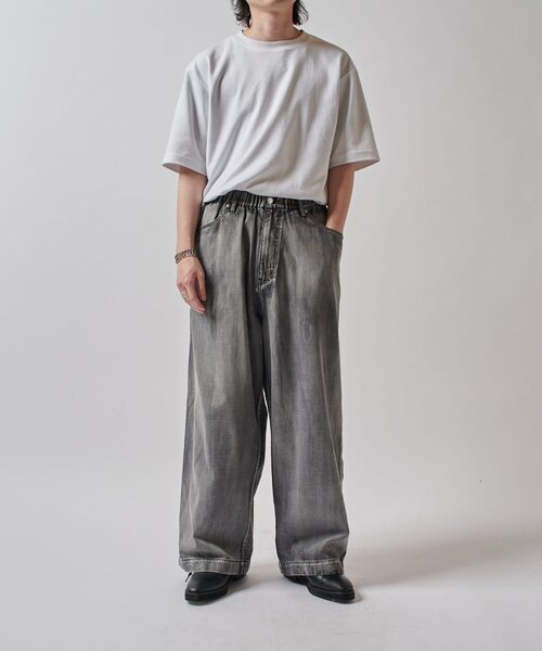 BEARDSLEY✨デニムライクイージーパンツ JaVa ジャバコラボ》ワイドな今っぽシルエット。メンズライク