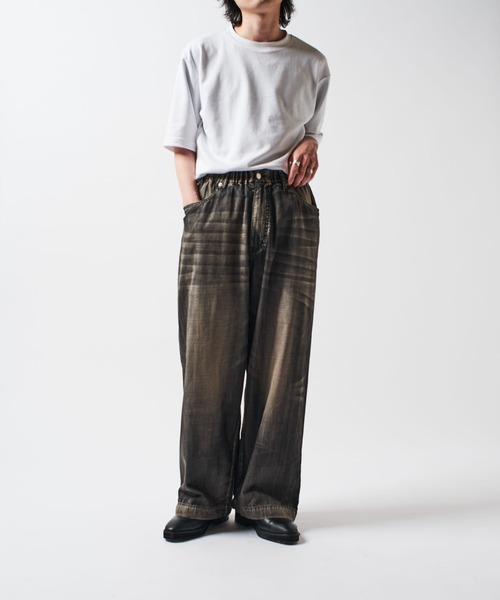 Lui's（ルイス）の「FADEイージーバギーデニムパンツ（デニムパンツ・メンズ・ライトグレー/ブラック・S/M）」の9枚目の写真