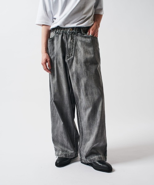 EMOBROTHERS バギーデニム Sサイズ Lui's（ルイス）の「FADEイージーバギーデニムパンツ（デニム
