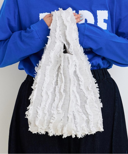 I am I in fact...（アイアムアイインファクト）の「●WAVE CUTJQ バッグ（ハンドバッグ・レディース・グレー/ネイビー・FREE）」の7枚目の写真