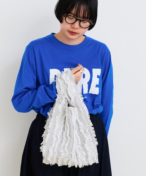 I am I in fact...（アイアムアイインファクト）の「●WAVE CUTJQ バッグ（ハンドバッグ・レディース・グレー/ネイビー・FREE）」の9枚目の写真