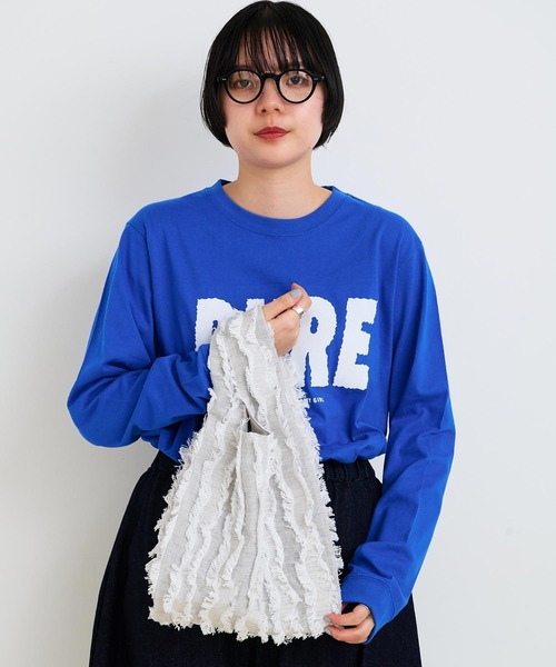 I am I in fact...（アイアムアイインファクト）の「●WAVE CUTJQ バッグ（ハンドバッグ・レディース・グレー/ネイビー・FREE）」の6枚目の写真