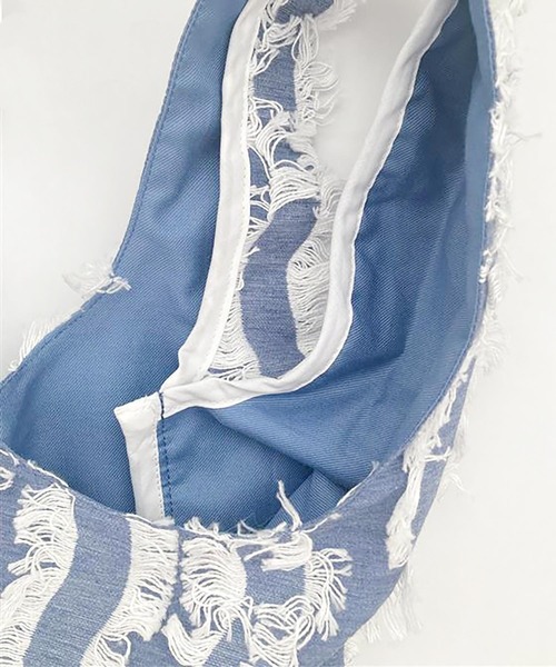 I am I in fact...（アイアムアイインファクト）の「●WAVE CUTJQ バッグ（ハンドバッグ・レディース・グレー/ネイビー・FREE）」の3枚目の写真