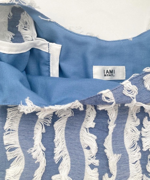 I am I in fact...（アイアムアイインファクト）の「●WAVE CUTJQ バッグ（ハンドバッグ・レディース・グレー/ネイビー・FREE）」の4枚目の写真