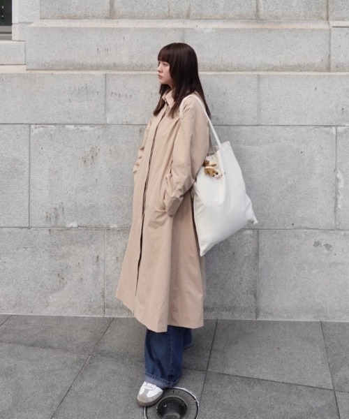 INTER FACTORY（インターファクトリー）の「Risako Sugaya - トレンチコート made in INTERFACTORY（トレンチコート・レディース・ベージュ/カーキ・FREE）」の10枚目の写真