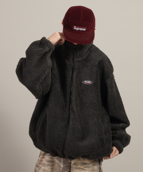 Perushu(ペルーシュ)の「リバーシブルボアブルゾン(ブルゾン・メンズ・ベージュ/レンガ/ブラック・LARGE/MEDIUM)」の8枚目の写真