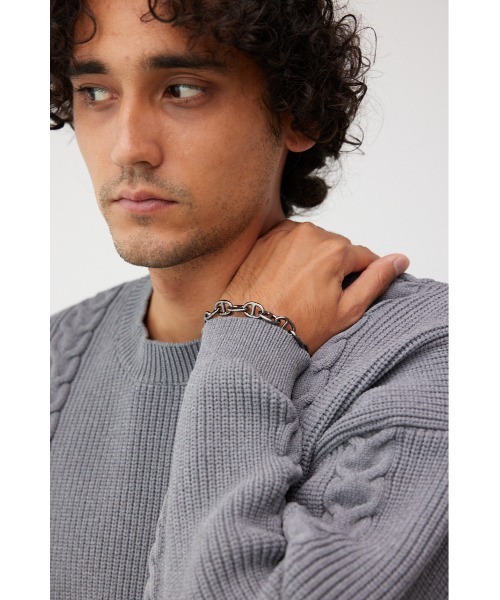 AZUL by moussy（アズールバイマウジー）の「ANCHOR CHAIN BRACELET（ブレスレット・メンズ・ゴールド/アンティークシルバー/ブラック/シルバー・FREE）」の6枚目の写真