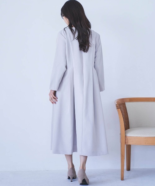 mil(ミル)の「【150㎝前後の小柄さんサイズ】Aライン ウエストタックワンピース(ワンピース・レディース・ライトベージュ/グレイッシュベージュ/ブラック・S/XS)」の22枚目の写真