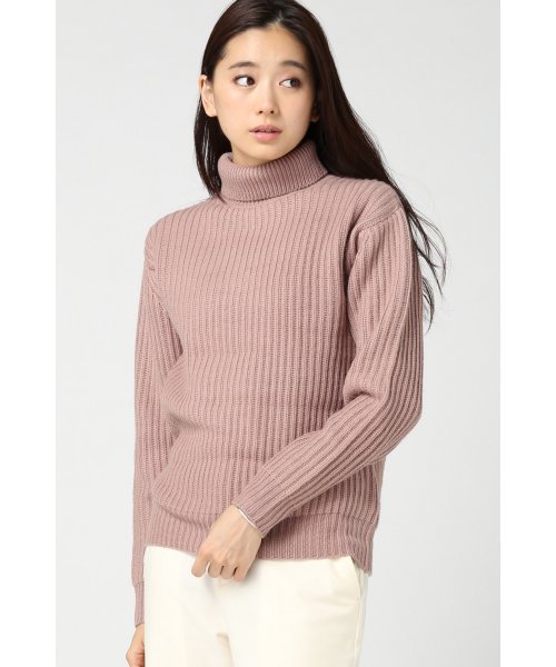 IENA（イエナ）の「CASHMERE リブタートルニットプルオーバー◆（ニット/セーター・レディース・ホワイト/ブラウン/バーガンディー/チャコールグレー・FREE）」の4枚目の写真