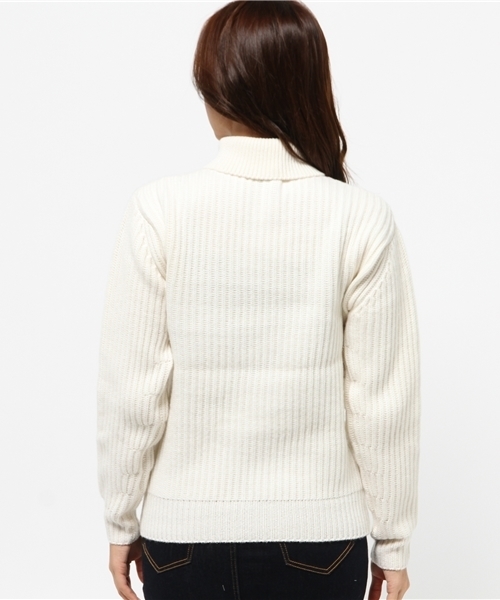 美品✨IÉNA イエナ ウールカシミヤ リブハイネックニット アイボリー フリー IENA（イエナ）の「CASHMERE リブタートルニットプルオーバー