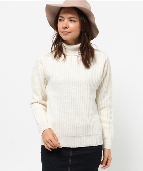IENA（イエナ）の「CASHMERE リブタートルニットプルオーバー◆（ニット/セーター・レディース・ホワイト/ブラウン/バーガンディー/チャコールグレー・FREE）」の13枚目の写真