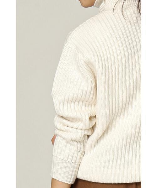 IENA（イエナ）の「CASHMERE リブタートルニットプルオーバー◆（ニット/セーター・レディース・ホワイト/ブラウン/バーガンディー/チャコールグレー・FREE）」の9枚目の写真