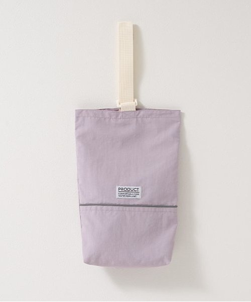 b・ROOM（ビールーム）の「【撥水加工】シューズバッグ（バックパック/リュック・キッズ・レッド/シルバーグレー/ライトカーキ/ベージュ/パープル/ラベンダー/ライトピンク/ブルー系その他2/ブラック/レモンイエロー・F）」の7枚目の写真