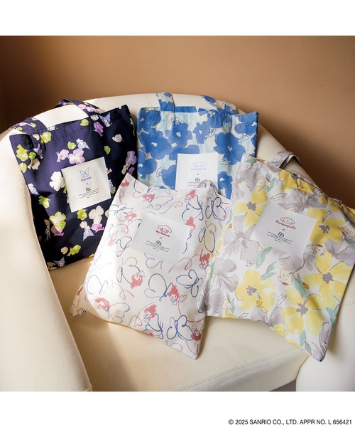 Wpc. Patterns(ダブリュピーシーパターンズ)の「サンリオキャラクターズ×Wpc. Patterns はっ水トートバッグ(トートバッグ・レディース・ブルー/ホワイト/イエロー/ネイビー・FREE)」の5枚目の写真