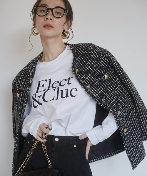 ANGIE(アンジー)の「フロッキーロゴ プリント ロンT(Tシャツ/カットソー・レディース・ライトベージュ/ライトピンク/スミクロ/ホワイト・MEDIUM/LARGE)」の2枚目の写真