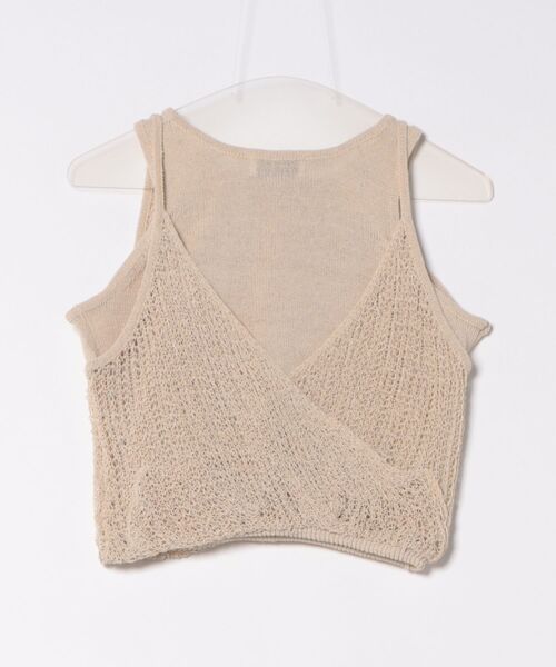 emmi（エミ）の「コードニットタンクトップ（ニット/セーター・レディース・ブラック/ライトベージュ/ターコイズブルー・FREE）」の4枚目の写真