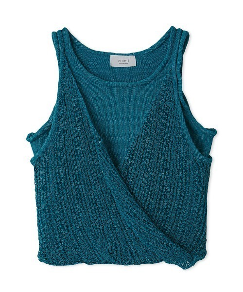 emmi（エミ）の「コードニットタンクトップ（ニット/セーター・レディース・ブラック/ライトベージュ/ターコイズブルー・FREE）」の9枚目の写真