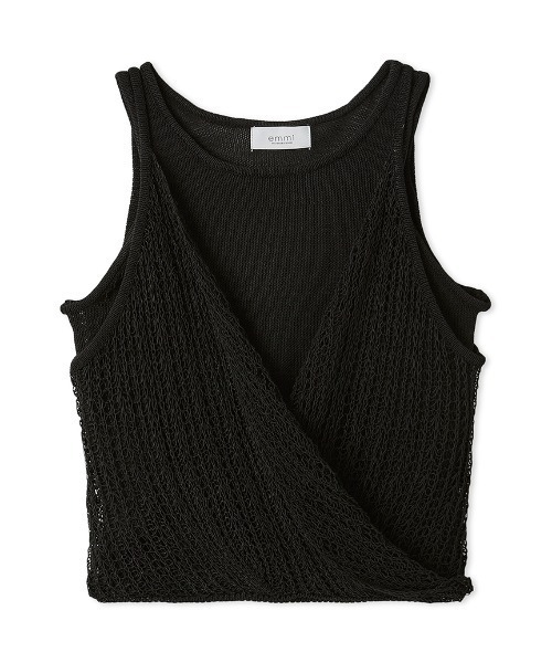 emmi（エミ）の「コードニットタンクトップ（ニット/セーター・レディース・ブラック/ライトベージュ/ターコイズブルー・FREE）」の10枚目の写真