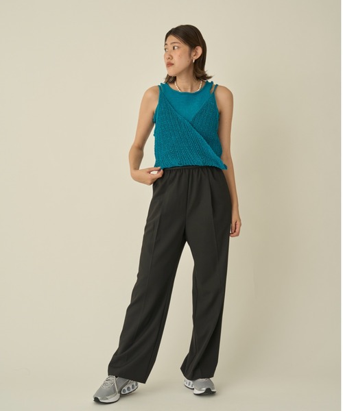 emmi（エミ）の「コードニットタンクトップ（ニット/セーター・レディース・ブラック/ライトベージュ/ターコイズブルー・FREE）」の7枚目の写真
