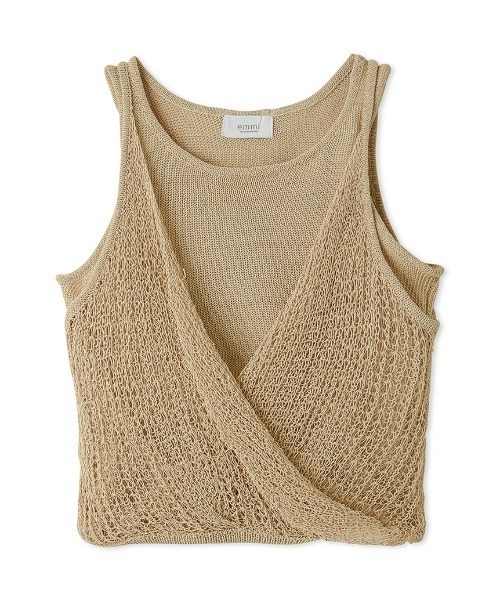 emmi（エミ）の「コードニットタンクトップ（ニット/セーター・レディース・ブラック/ライトベージュ/ターコイズブルー・FREE）」の11枚目の写真