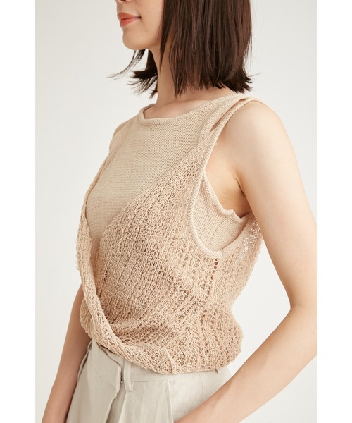 emmi（エミ）の「コードニットタンクトップ（ニット/セーター・レディース・ブラック/ライトベージュ/ターコイズブルー・FREE）」の21枚目の写真