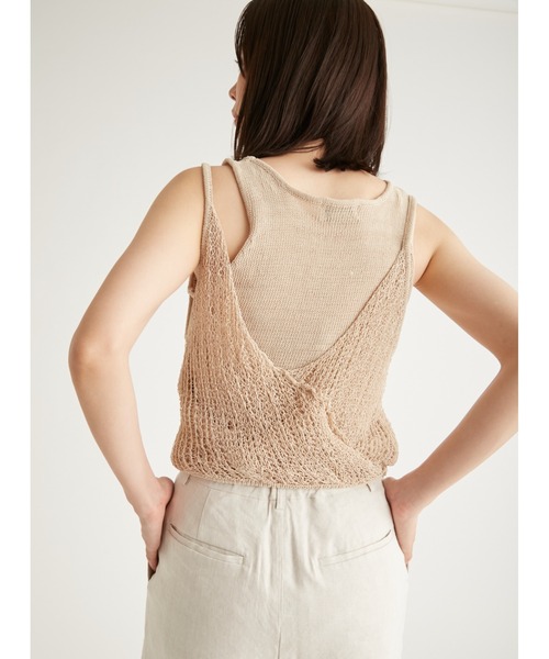 emmi（エミ）の「コードニットタンクトップ（ニット/セーター・レディース・ブラック/ライトベージュ/ターコイズブルー・FREE）」の19枚目の写真