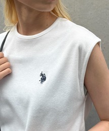 【U.S. POLO ASSN.】限定商品 Beauty smooth sleeveless Tee スムースノースリーブトップス