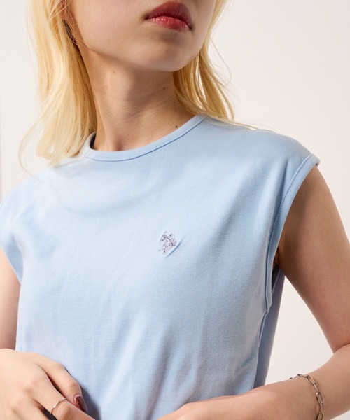 U.S. POLO ASSN.(ユーエスポロアッスン)の「【U.S. POLO ASSN.】限定商品 Beauty smooth sleeveless Tee スムースノースリーブトップス(Tシャツ/カットソー・レディース・ホワイト/ライトカーキ/ピンク/ボルドー/ネイビー/ブラック/サックスブルー/ネイビー系3/ブラック系その他3/バーガンディー/ブラウン・M/L)」の7枚目の写真