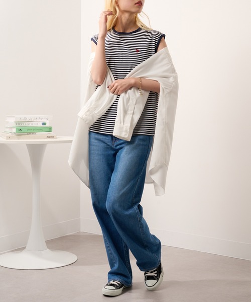 U.S. POLO ASSN.(ユーエスポロアッスン)の「【U.S. POLO ASSN.】限定商品 Beauty smooth sleeveless Tee スムースノースリーブトップス(Tシャツ/カットソー・レディース・ホワイト/ライトカーキ/ピンク/ボルドー/ネイビー/ブラック/サックスブルー/ネイビー系3/ブラック系その他3/バーガンディー/ブラウン・M/L)」の20枚目の写真