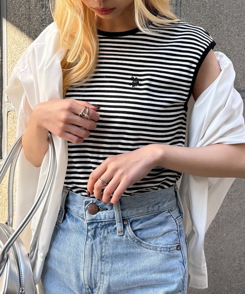 U.S. POLO ASSN.(ユーエスポロアッスン)の「【U.S. POLO ASSN.】限定商品 Beauty smooth sleeveless Tee スムースノースリーブトップス(Tシャツ/カットソー・レディース・ホワイト/ライトカーキ/ピンク/ボルドー/ネイビー/ブラック/サックスブルー/ネイビー系3/ブラック系その他3/バーガンディー/ブラウン・M/L)」の22枚目の写真