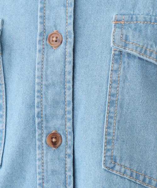SHOO・LA・RUE(シューラルー)の「【洗える/S-LL】大人のこなれコーデに やわらかデニムシャツ(シャツ/ブラウス・レディース・ブルー/チャコールグレー/ネイビー・02/01/04/03)」の11枚目の写真