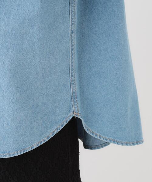 SHOO・LA・RUE(シューラルー)の「【洗える/S-LL】大人のこなれコーデに やわらかデニムシャツ(シャツ/ブラウス・レディース・ブルー/チャコールグレー/ネイビー・02/01/04/03)」の21枚目の写真