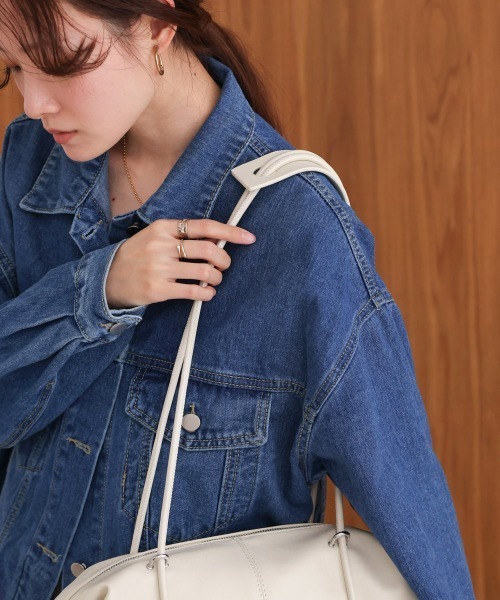 Bab（バブ）の「メタリックオーバルボストンバッグ / ペットボトル収納可能（ボストンバッグ・レディース・オフホワイト/ベージュ/ピンク/ブラック・ONESIZE）」の6枚目の写真