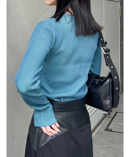 MURUA(ムルーア)の「バイカラーロゴニット(ニット/セーター・レディース・アイボリー/ブラック/オレンジ/ブルー/ブラウン・FREE)」の15枚目の写真