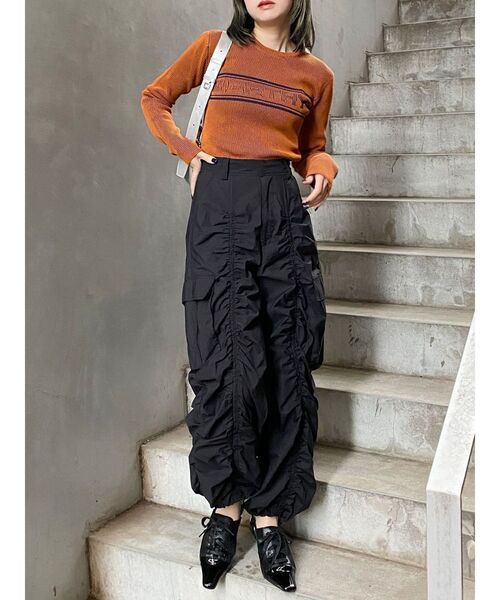 MURUA(ムルーア)の「バイカラーロゴニット(ニット/セーター・レディース・アイボリー/ブラック/オレンジ/ブルー/ブラウン・FREE)」の20枚目の写真